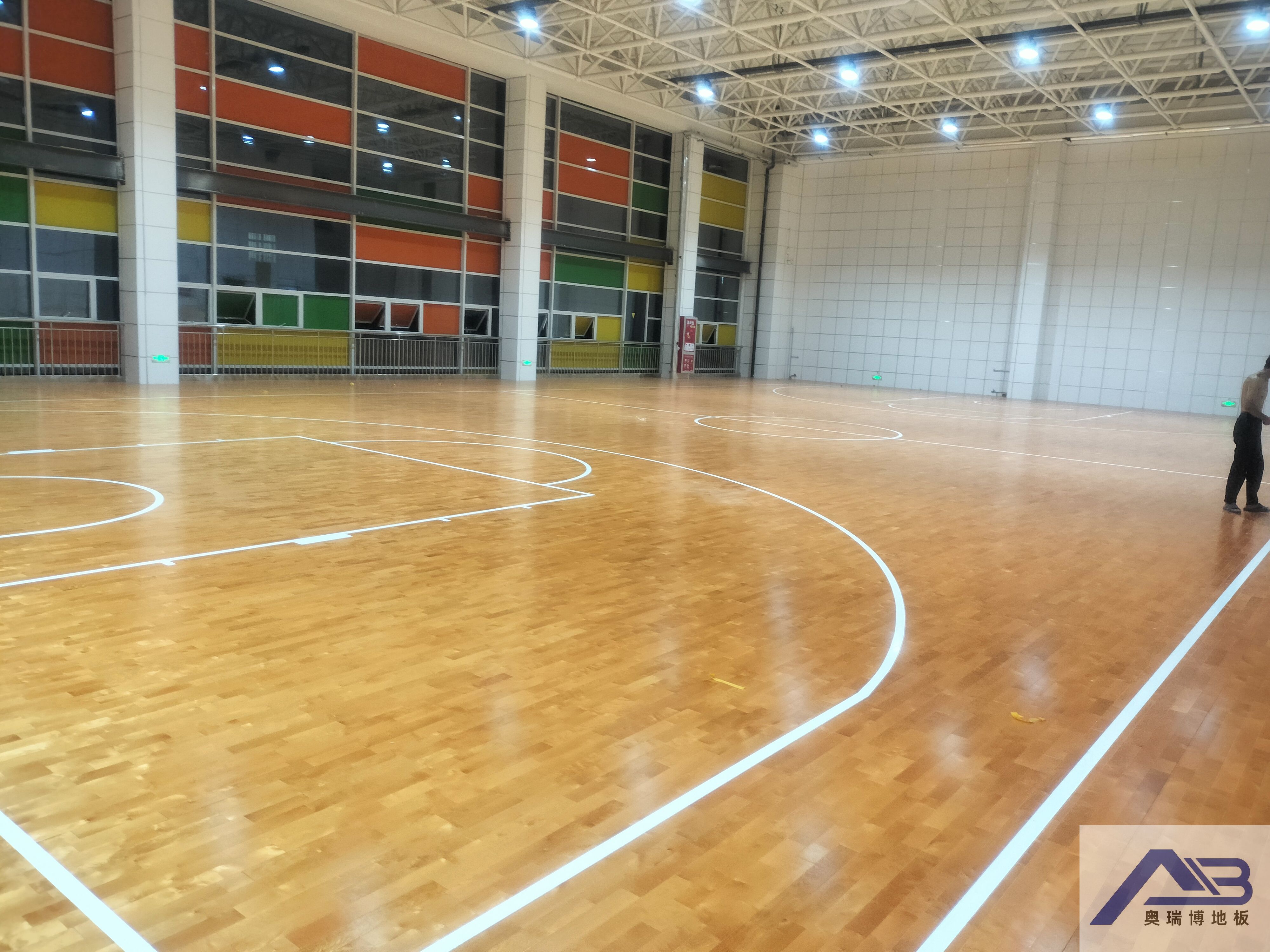 山东潍坊奎文区崇德学校篮球馆运动木地板项目